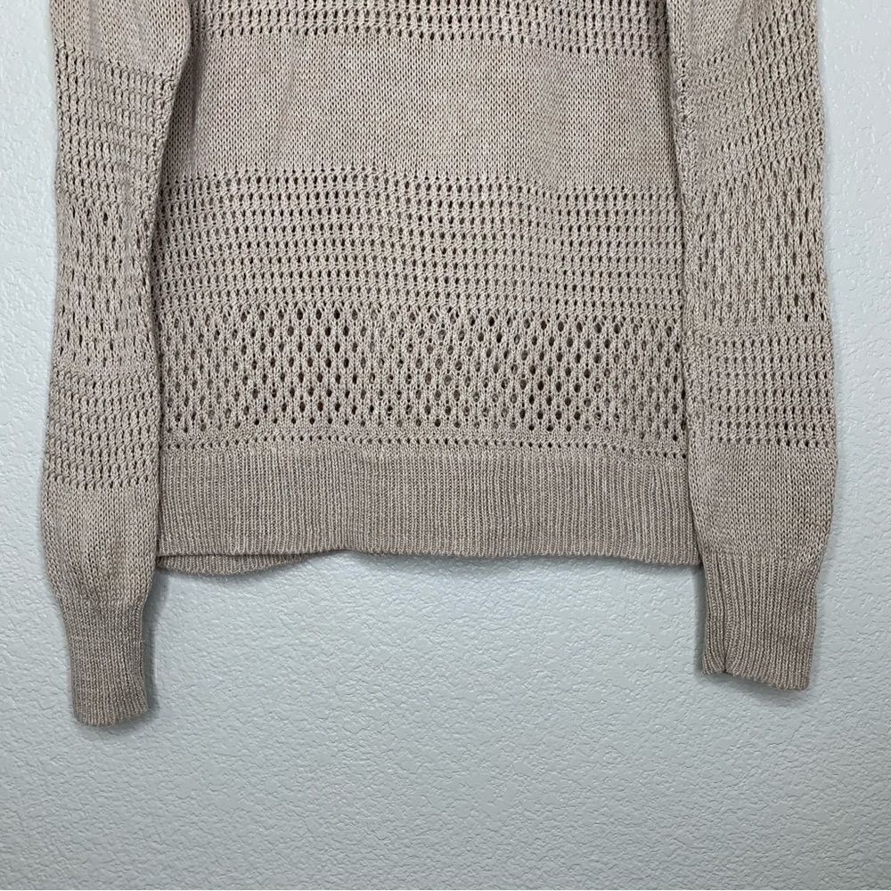Victoria’s Secret Linen Blend Side Button Open Knit Sweater, Sz Medium - Picture 9 of 13